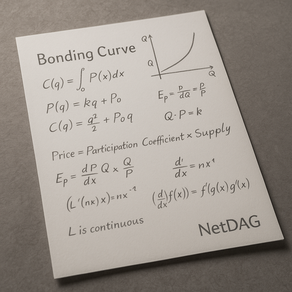 NetDAG bonding curve math